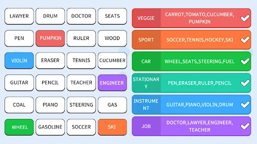 Association Sort: Word Match — 1