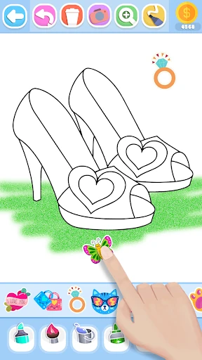 Glitter Beauty Coloring Pages — 4