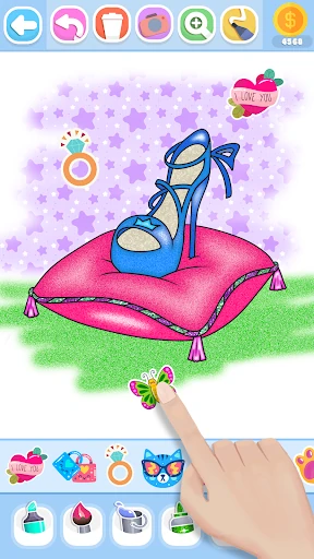 Glitter Beauty Coloring Pages — 8