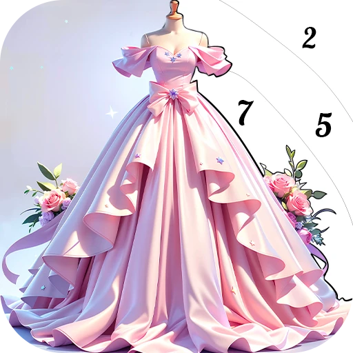 プリンセスドレスぬりえゲーム