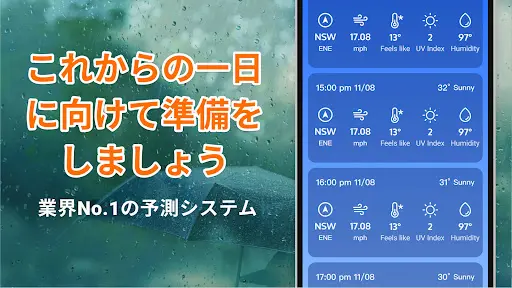 毎日の予報: 天気とレーダー — 3