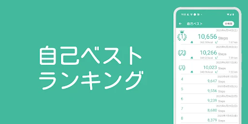 歩数計 持って歩くだけ簡単シンプルなアプリ — 6