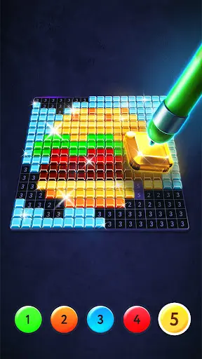 マジックダイヤモンドアート:数字で塗り絵 — 13