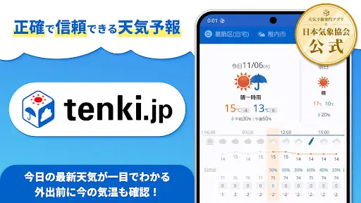 tenki.jp 日本気象協会の天気予報アプリ・雨雲レーダー — 1